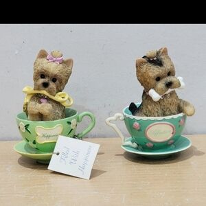 The Hamilton Collection Happiness Yorkie and Affection Figurine Collection lot 2